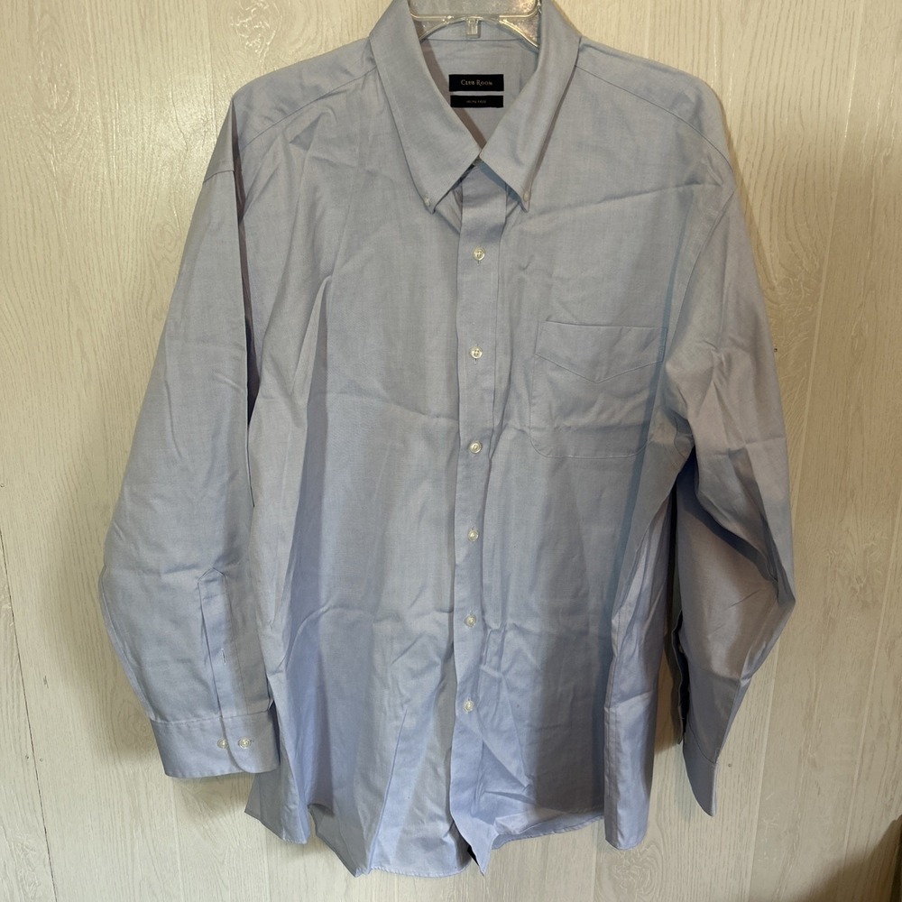 club room mens 17 1/2 32/33 Blue Shirt